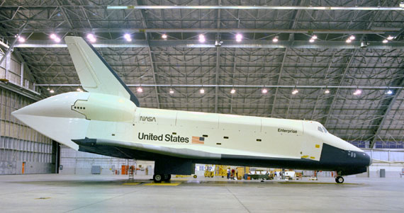 Die "Enterprise" im Hangar des DFRC 1977