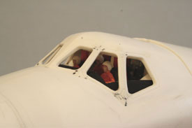 Foto von den Cockpitfensterstegen