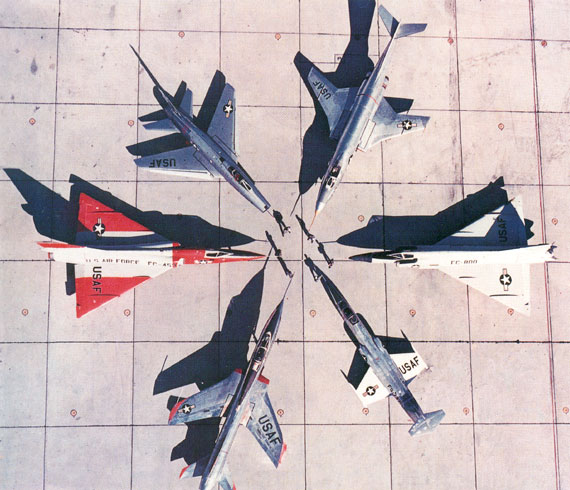 F-100, F-101, F-102, F-104, F-105 und F-106
