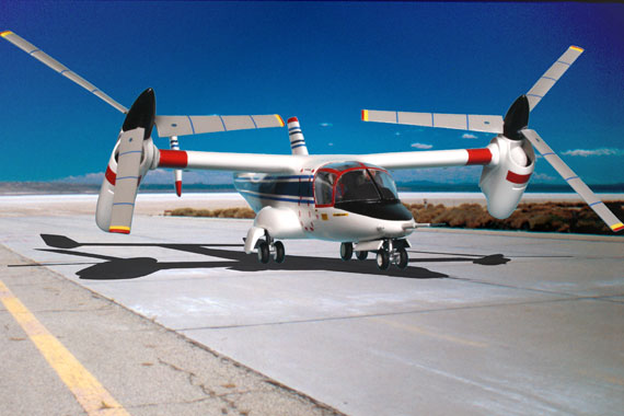 Bildcollage von der Bell XV-15 NASA 703