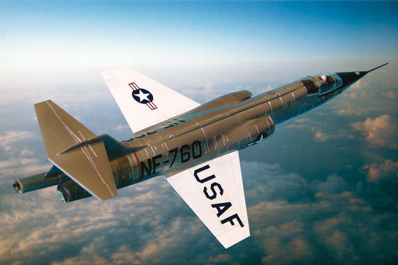 Bildcollage von der Lockheed NF-104A