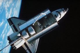 Der Orbiter "Challenger" im Orbit