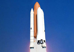 Fotocollage des Shuttle-C-Projekts
