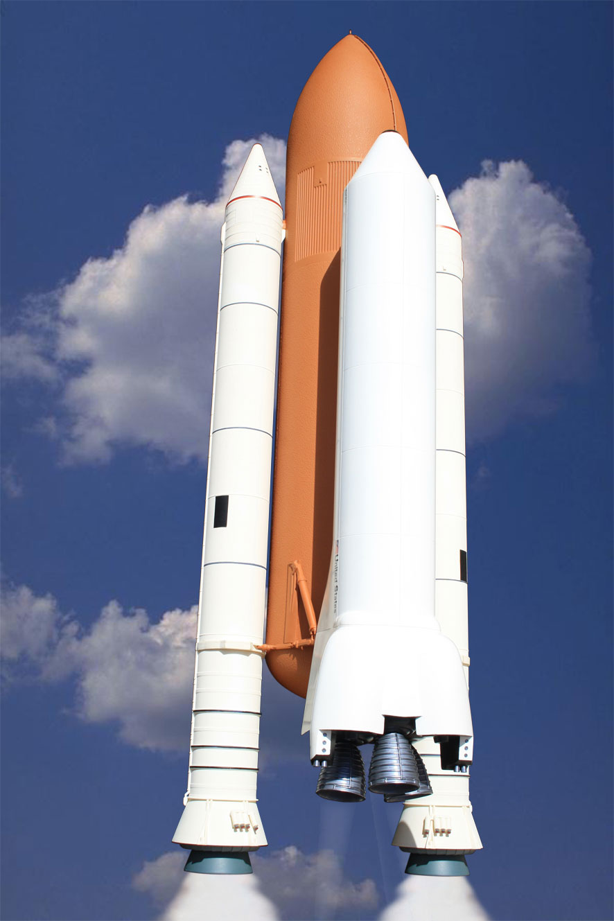 Bildcollage vom Shuttle-C