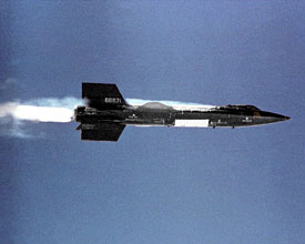 Bild der X-15 beim Luftstart